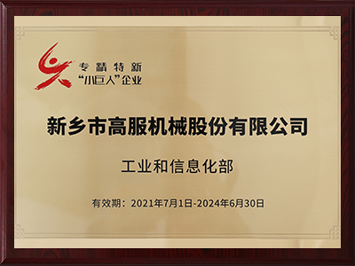 国家级专精特新小巨人企业